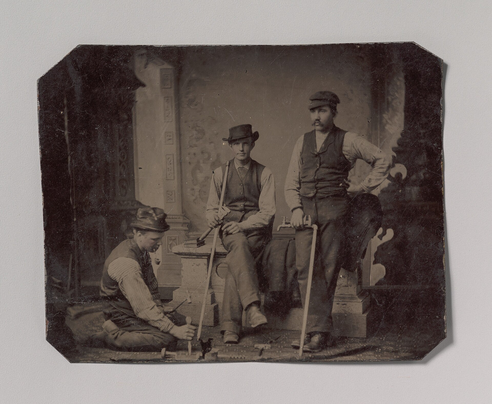 File:-Three Plumbers with Pipes and Tools- MET DP700384.jpg